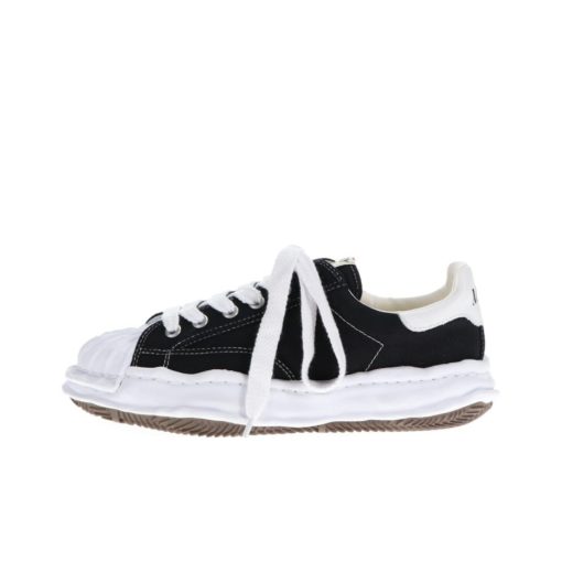 메종 미하라 야스히로 블레이키 OG 솔 캔버스 로우탑 스니커즈 블랙 A06FW704-BLACK