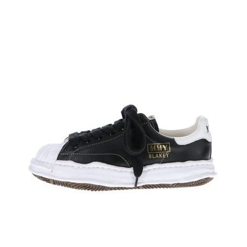 메종 미하라 야스히로 블레이키 OG 솔 레더 로우탑 스니커즈 블랙 A06FW702-BLACK