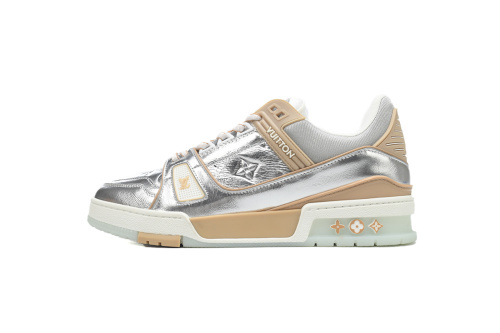 LOUIS VUITTON 트레이너 트렌디 스케이트보드화 남성 실버 1A996D